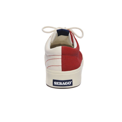 Sneakers Man JOHN FLAGS Low Cut RED-OFFWHITE Detail (jpg Rgb)			