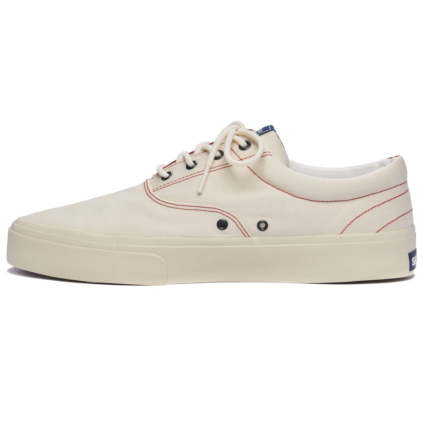 Sneakers Man JOHN FLAGS Low Cut RED-OFFWHITE Dressed Side (jpg Rgb)		