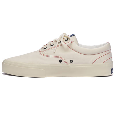 Sneakers Man JOHN FLAGS Low Cut RED-OFFWHITE Dressed Side (jpg Rgb)		