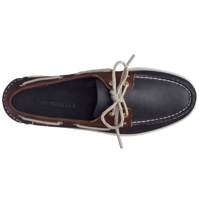 Docksides Man MAPPLE Mocassin BLUENAVY-COGNAC Dressed Back (jpg Rgb)		