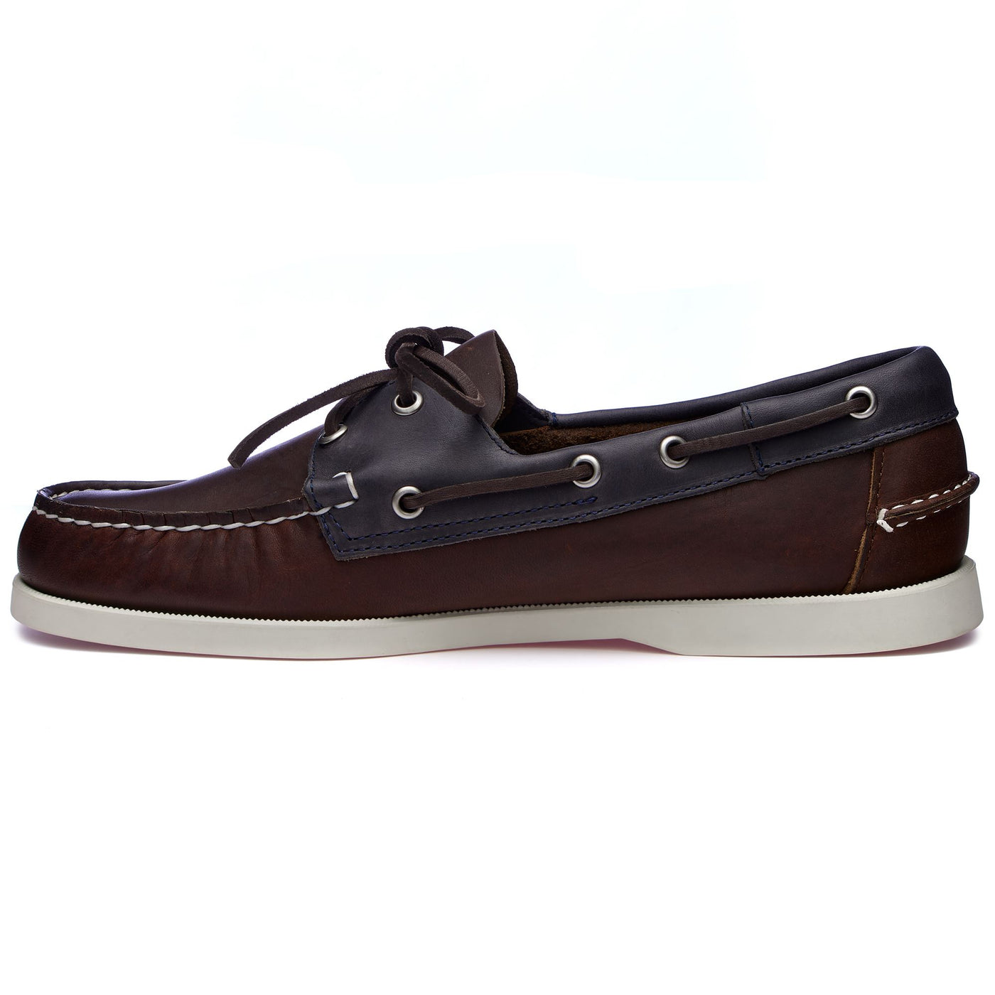 Docksides Man MAPPLE Mocassin COGNAC-BLUENAVY Dressed Side (jpg Rgb)		