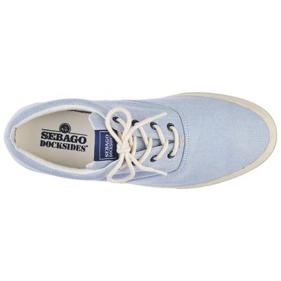 Sneakers Man JOHN PANAMA CANVAS Low Cut LT BLUE-WHITE Dressed Back (jpg Rgb)		
