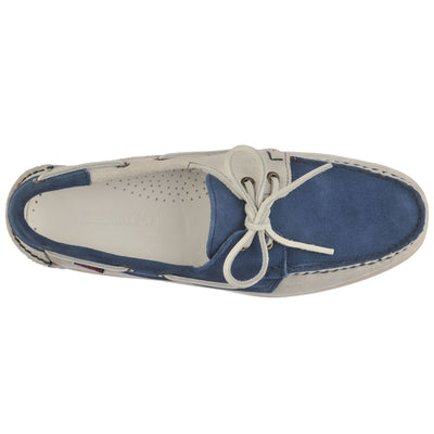 Docksides Man PORTLAND JIB FLAGS Mocassin BLUE-OFFWHITE Dressed Back (jpg Rgb)		