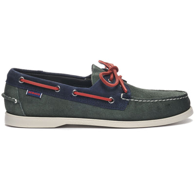 Moc Man PORTLAND BARACUTA Moccasin GREEN-BLUE-RED Photo (jpg Rgb)			
