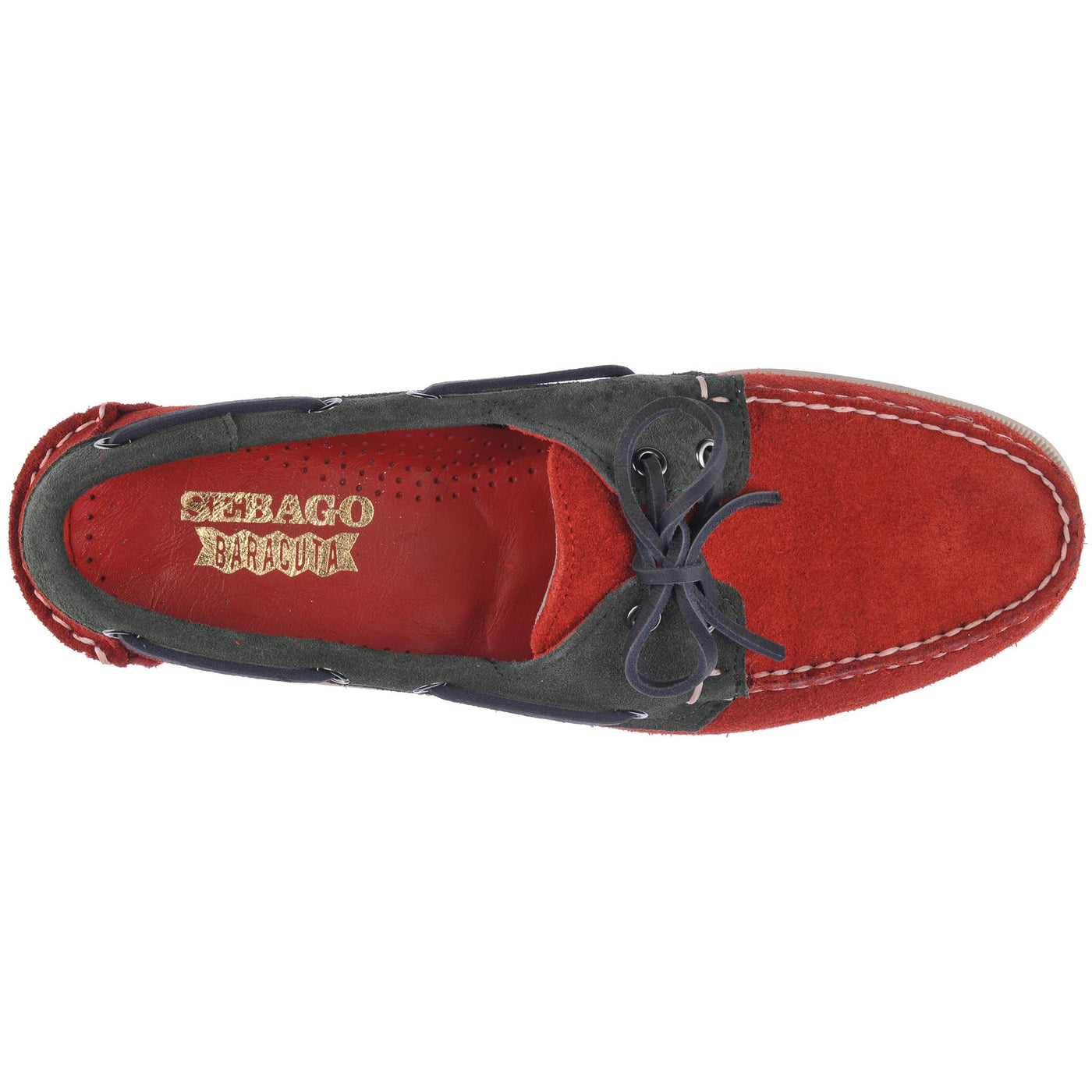 Moc Man PORTLAND BARACUTA Moccasin RED-GREEN-BLUE Dressed Back (jpg Rgb)		