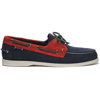 Moc Man PORTLAND BARACUTA Moccasin BLUE-RED-GREEN Photo (jpg Rgb)			