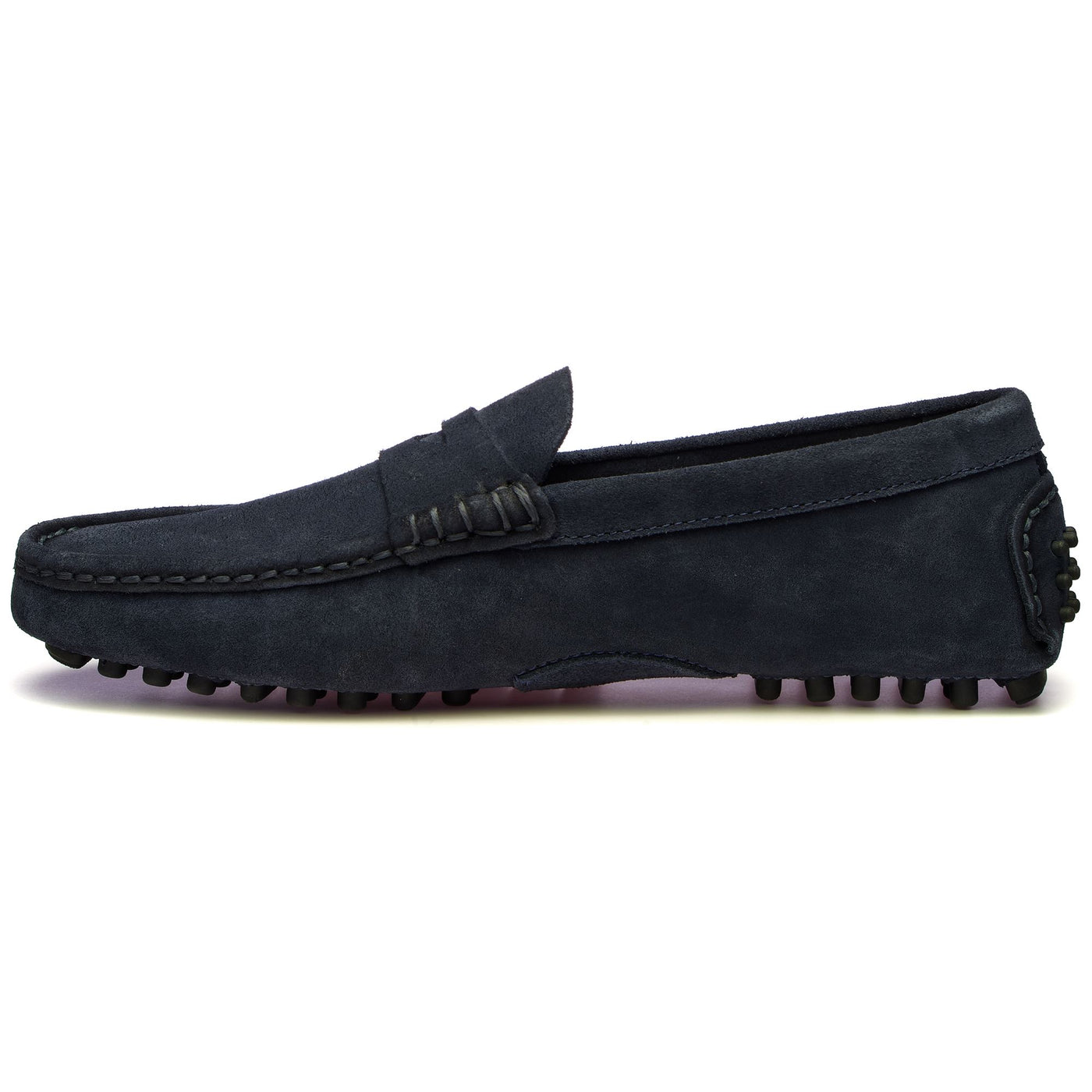 Moc Man RUSSEL SUEDE Slip On BLUE NAVY Dressed Side (jpg Rgb)		