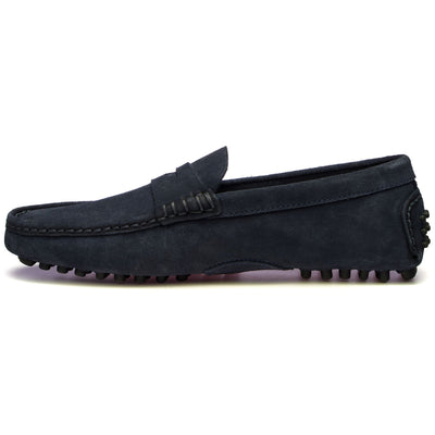 Moc Man RUSSEL SUEDE Slip On BLUE NAVY Dressed Side (jpg Rgb)		