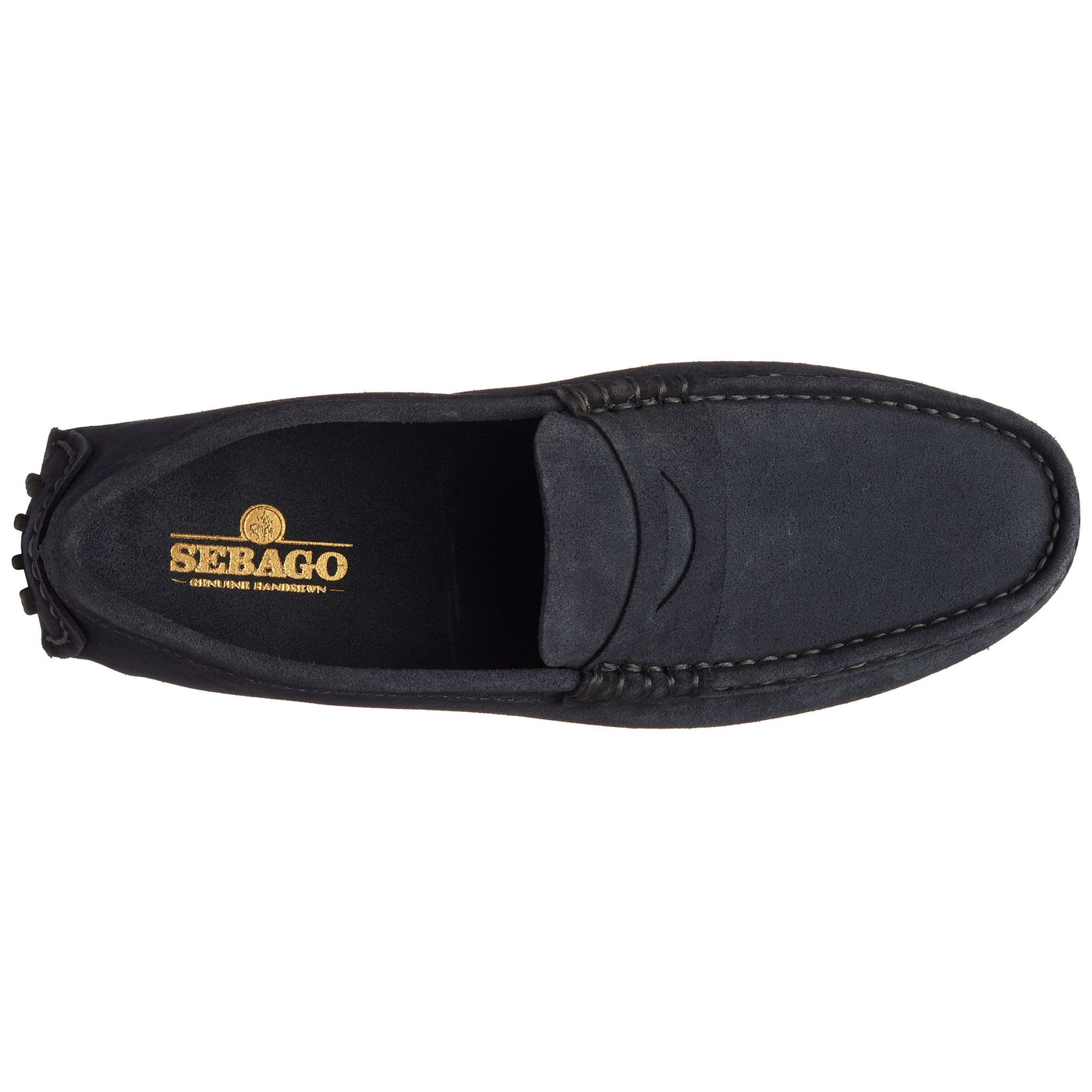 Moc Man RUSSEL SUEDE Slip On BLUE NAVY Dressed Back (jpg Rgb)		