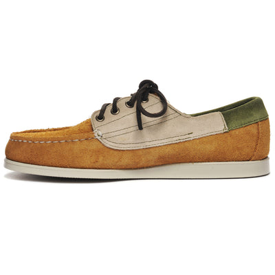 Moc Man ASKOOK JIB Moccasin BROWNTAN-GREENFOLIAGE-LTBEIGE Dressed Side (jpg Rgb)		