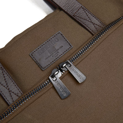 Bags Unisex FLAGSTAFF Brief Case BROWN-BEIGE Dressed Front Double		
