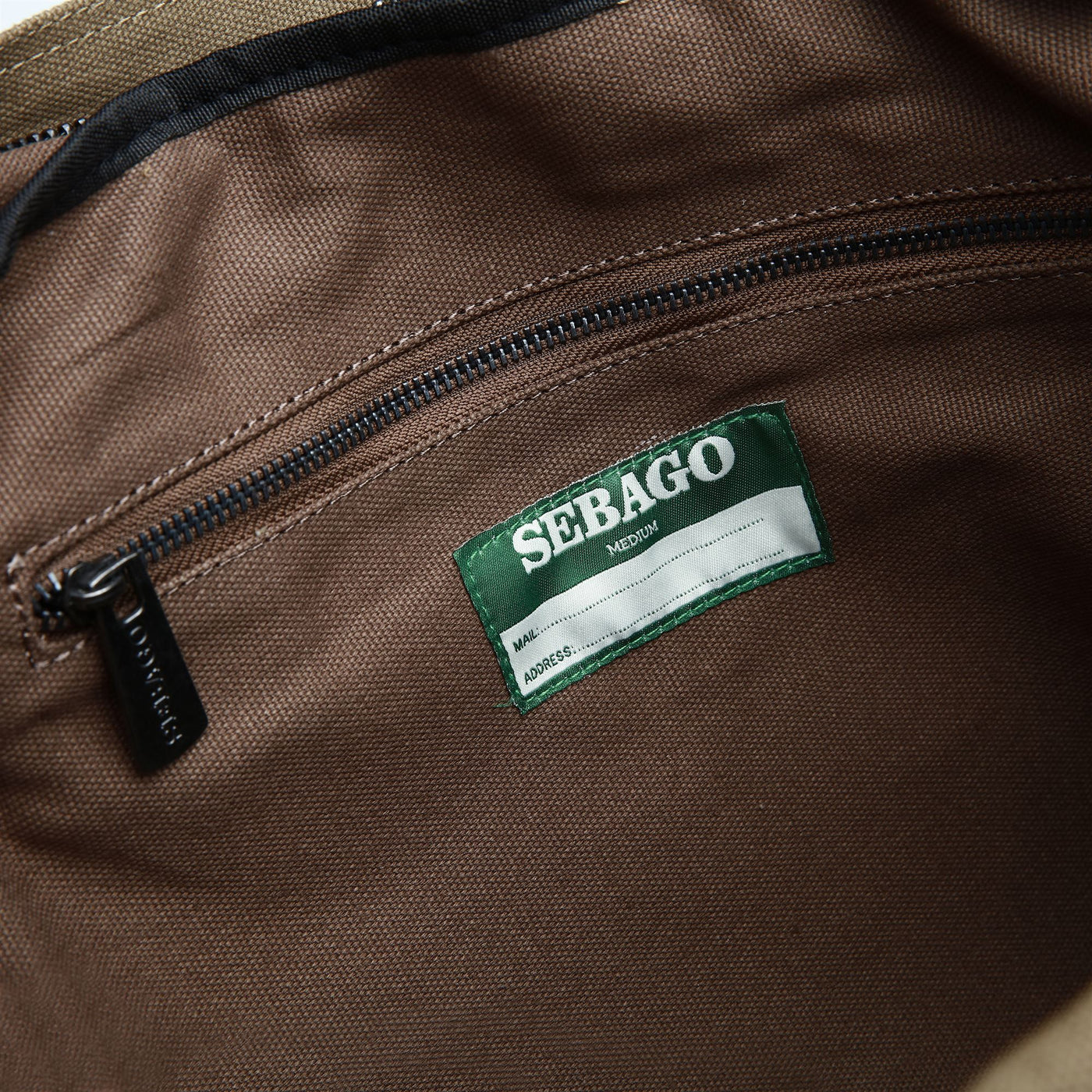 Bags Unisex FLAGSTAFF Brief Case BROWN-BEIGE Dressed Back (jpg Rgb)		