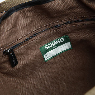 Bags Unisex FLAGSTAFF Brief Case BROWN-BEIGE Dressed Back (jpg Rgb)		