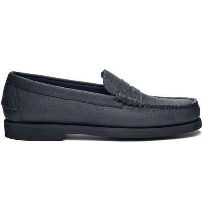 Moc Man DAN PO TUMBLED Moccasin BLUE NAVY Photo (jpg Rgb)			