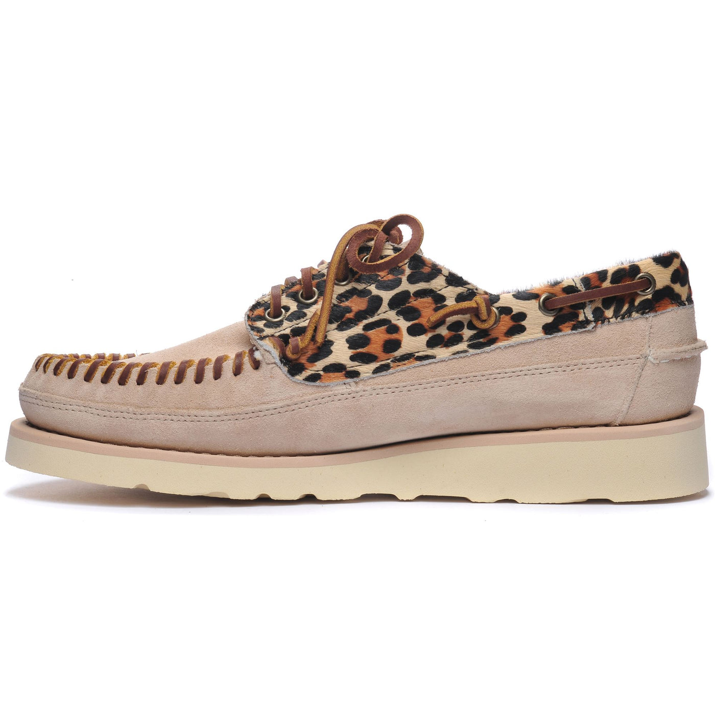 Moc Man KEUKA WILD Moccasin LTBEIGE-CHEETAH Dressed Side (jpg Rgb)		