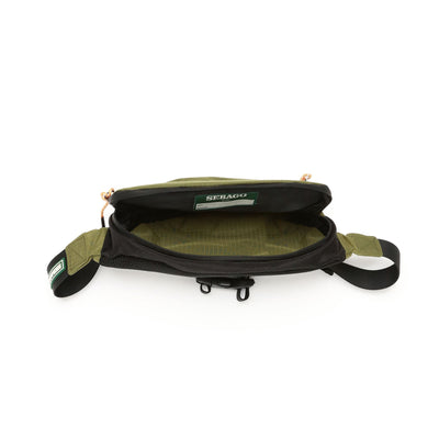 Bags Unisex SANDYBAY SMALL Waist  Bag GREEN MILITARY-BLACK Dressed Front (jpg Rgb)	