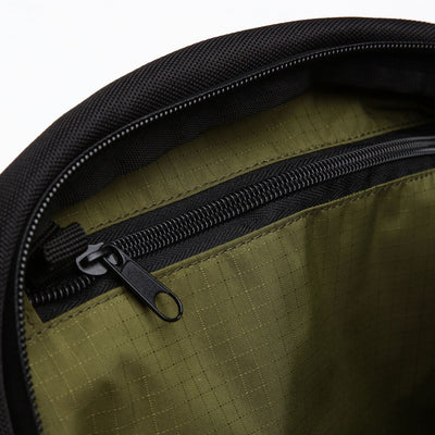 Bags Unisex SANDYBAY SMALL Waist  Bag GREEN MILITARY-BLACK Dressed Side (jpg Rgb)		