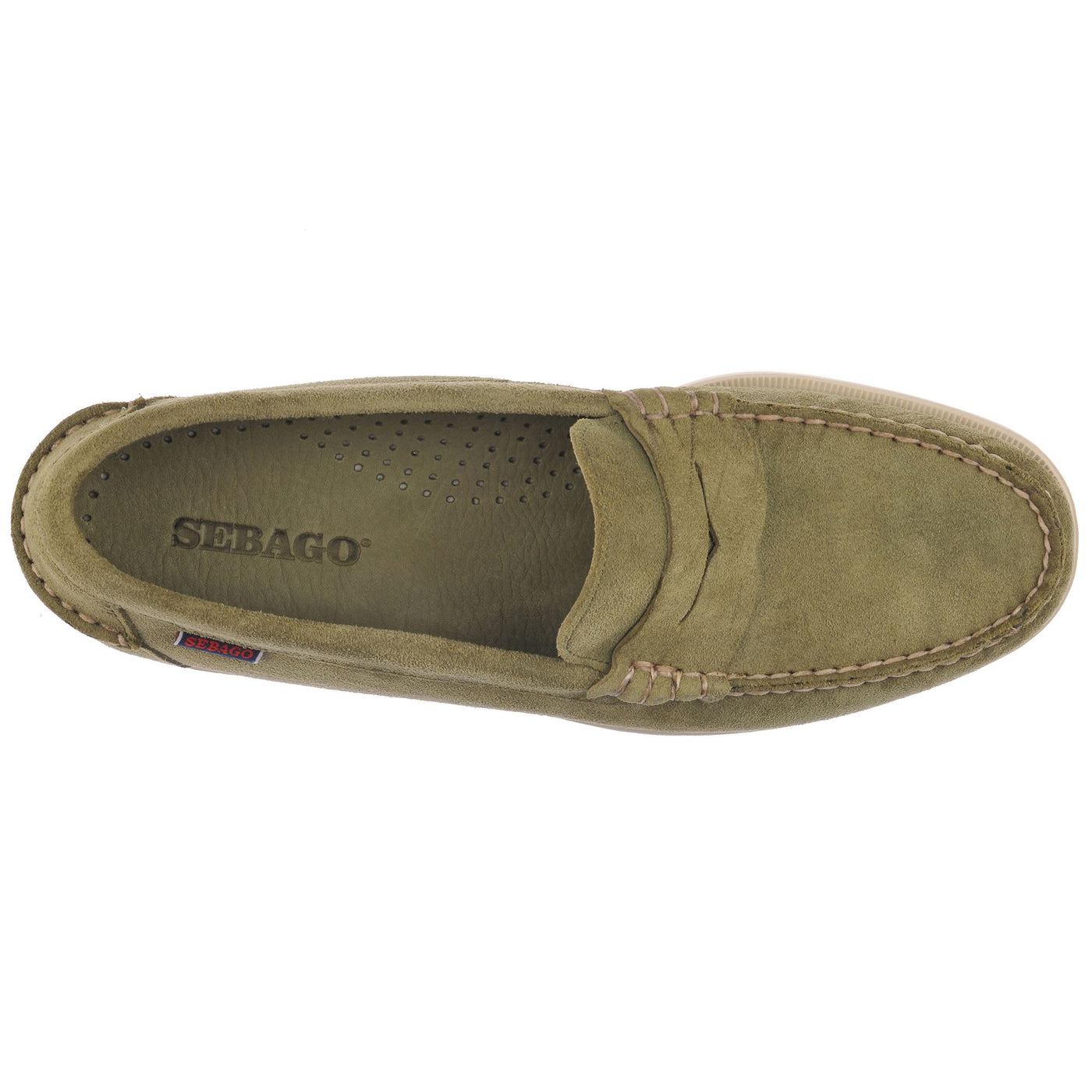 Moc Man DAN BOAT FLESH OUT Moccasin GREEN MILITARY Dressed Back (jpg Rgb)		