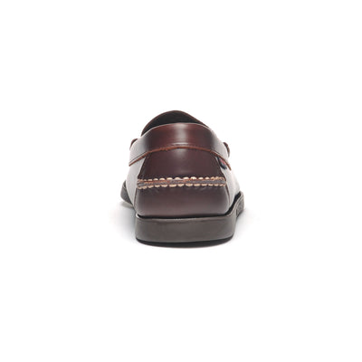 Moc Man DAN BOAT Moccasin BROWN-GUM Detail (jpg Rgb)			