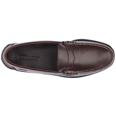 Moc Man DAN BOAT Moccasin BROWN-GUM Dressed Back (jpg Rgb)		