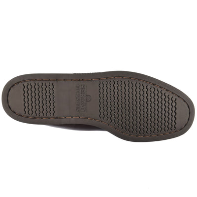 Moc Man DAN BOAT Moccasin BROWN-GUM Dressed Front (jpg Rgb)	