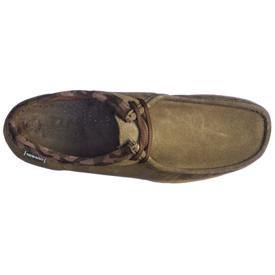 Moc Man KOALA COLLAR CAMO Low Cut GREEN MILITARY-GREEN CAMO Dressed Back (jpg Rgb)		