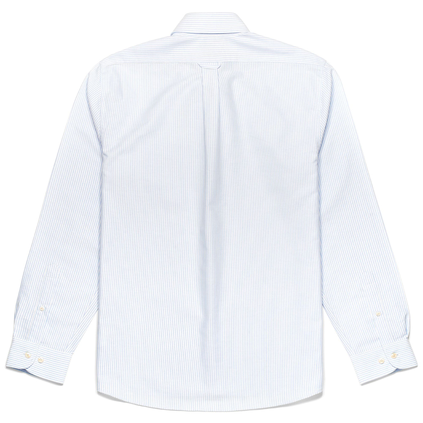 SHIRTS Man DOUBLING Button  Down AZURE-WHITE Dressed Front (jpg Rgb)	