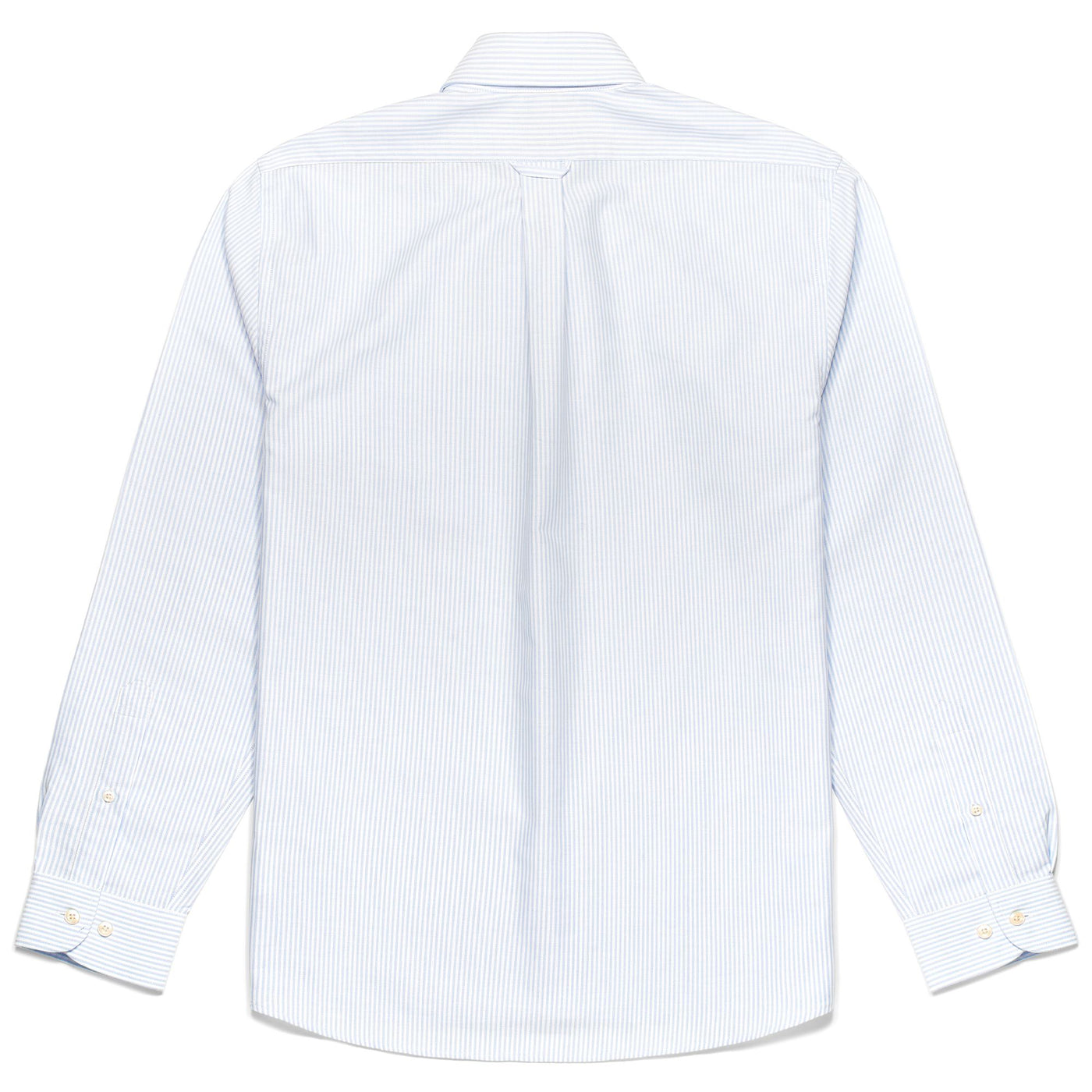 SHIRTS Man DOUBLING Button  Down AZURE-WHITE Dressed Front (jpg Rgb)	