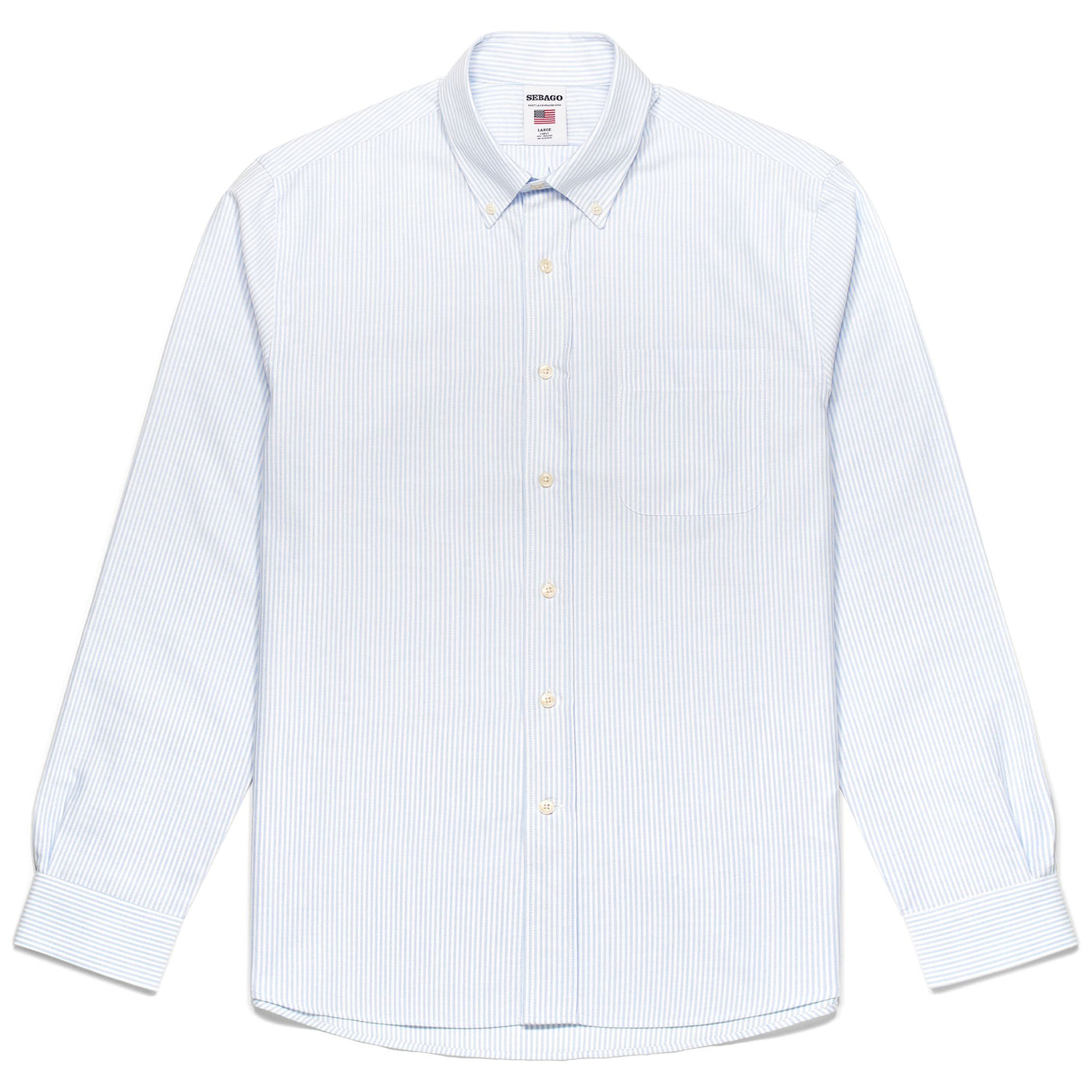 SHIRTS Man DOUBLING Button  Down AZURE-WHITE Photo (jpg Rgb)			