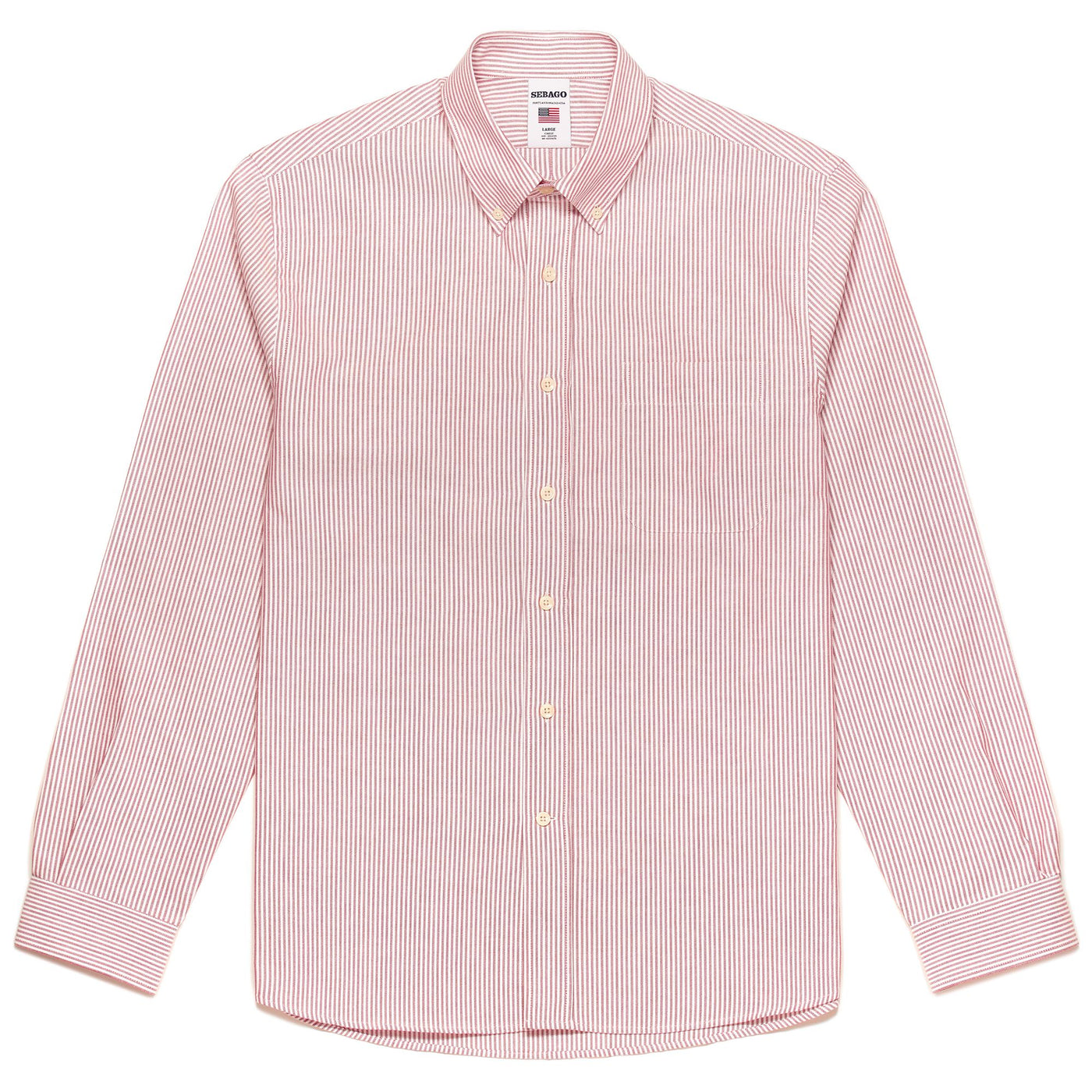 SHIRTS Man DOUBLING Button  Down RED-WHITE Photo (jpg Rgb)			