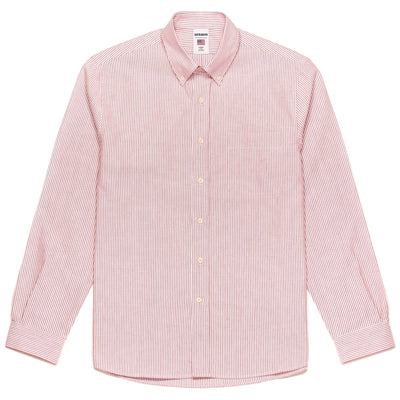 SHIRTS Man DOUBLING Button  Down RED-WHITE Photo (jpg Rgb)			