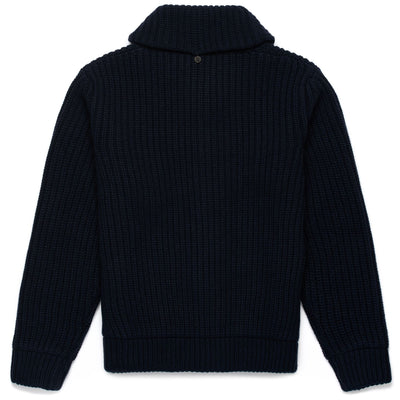 Knitwear Unisex BRADFORD Cardigan BLUE MARINE Dressed Front (jpg Rgb)	