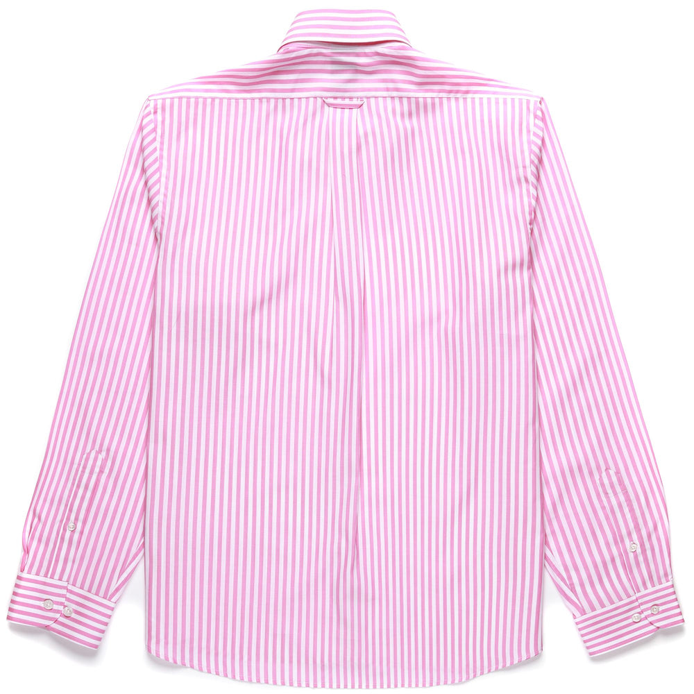 SHIRTS Unisex OAKLAND Button  Down WHITE-PINK Dressed Front (jpg Rgb)	