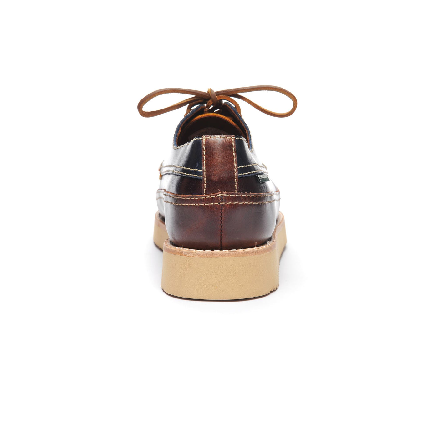 Moc Man MAKWA Moccasin BROWN- BROWN TAN- YELLOW MIMOSA- BLUE NAVY Detail (jpg Rgb)			