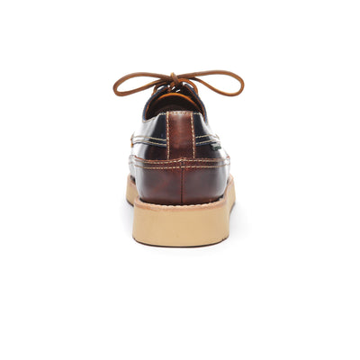 Moc Man MAKWA Moccasin BROWN- BROWN TAN- YELLOW MIMOSA- BLUE NAVY Detail (jpg Rgb)			