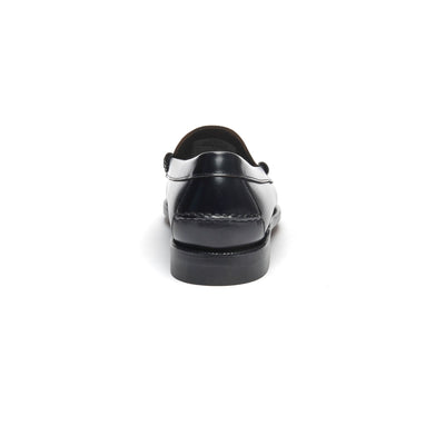 Moc Man CLASSIC DAN TAG Moccasin BLACK- WHITE WHITE SOCKS Detail (jpg Rgb)			