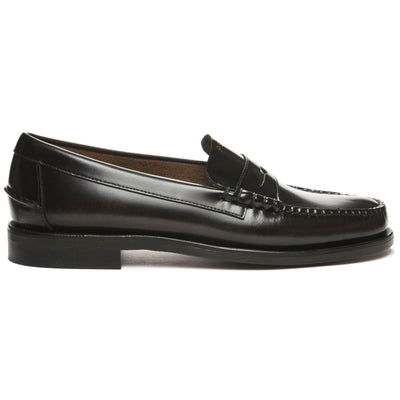 Moc Man CLASSIC DAN TAG Moccasin BROWN BURGUNDY- GOLD PENNY LOAFER Photo (jpg Rgb)			