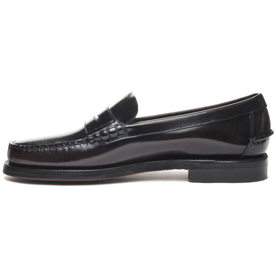 Moc Man CLASSIC DAN TAG Moccasin BROWN BURGUNDY-GOLD LOVE-HATE Dressed Side (jpg Rgb)		