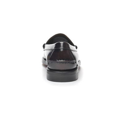 Moc Man CLASSIC DAN TAG Moccasin BROWN BURGUNDY-GOLD LOVE-HATE Detail (jpg Rgb)			
