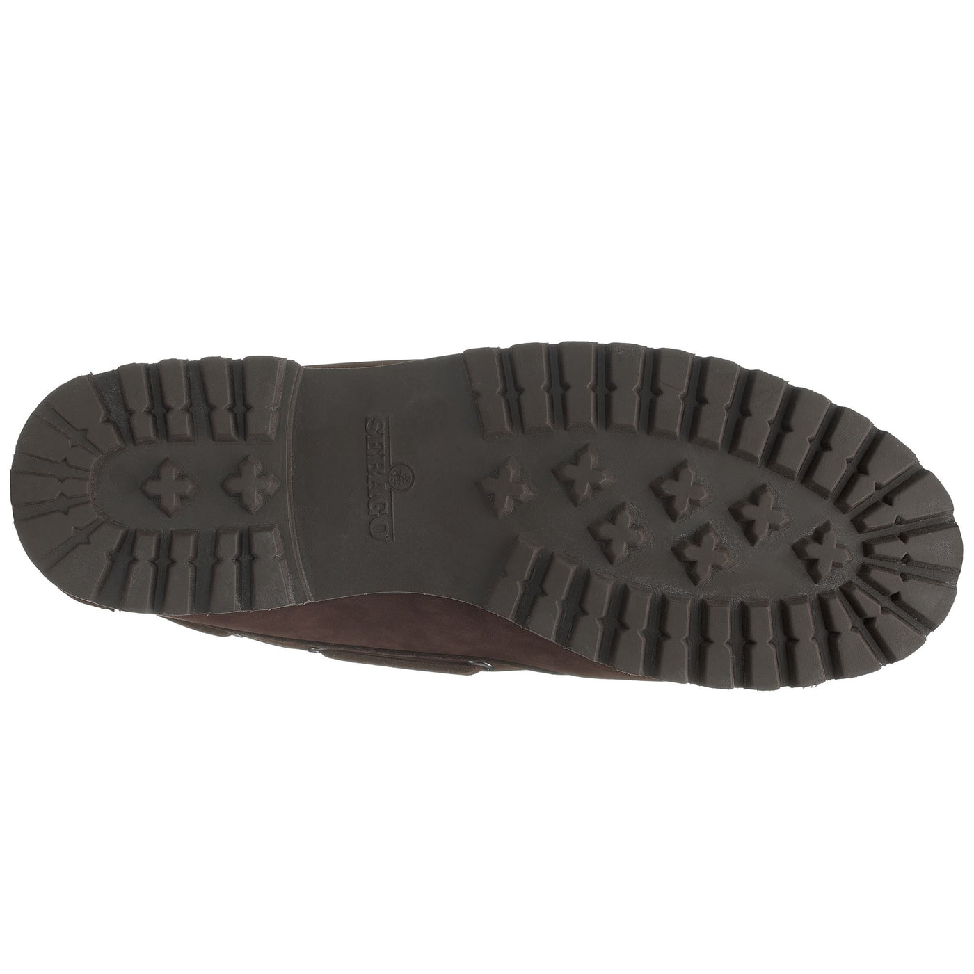 Moc Man ACADIA NUBUK Low Cut DK BROWN-BLACK Dressed Front (jpg Rgb)	
