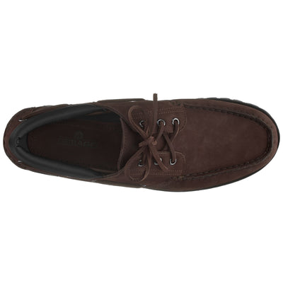 Moc Man ACADIA NUBUK Low Cut DK BROWN-BLACK Dressed Back (jpg Rgb)		