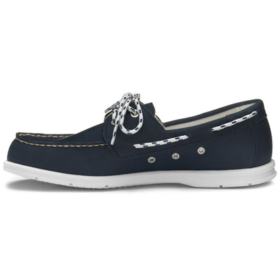 Moc Woman JACKMAN WOMAN Moccasin BLUE NAVY Dressed Side (jpg Rgb)		