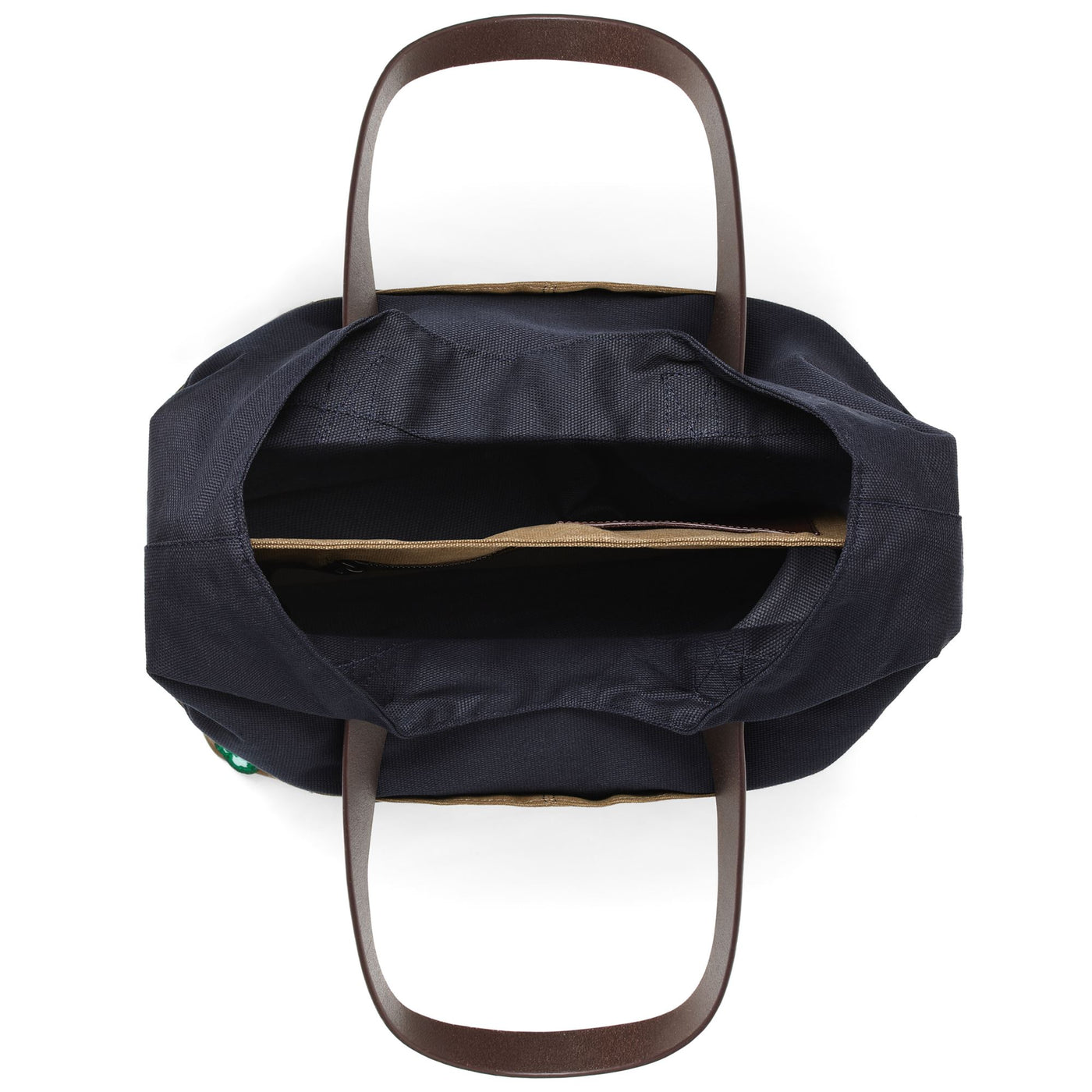 Bags Unisex PEMAQUID CANVAS TOTE BAG BLUE- BROWN Dressed Side (jpg Rgb)		