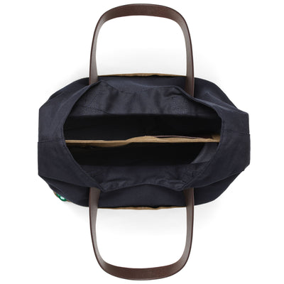 Bags Unisex PEMAQUID CANVAS TOTE BAG BLUE- BROWN Dressed Side (jpg Rgb)		