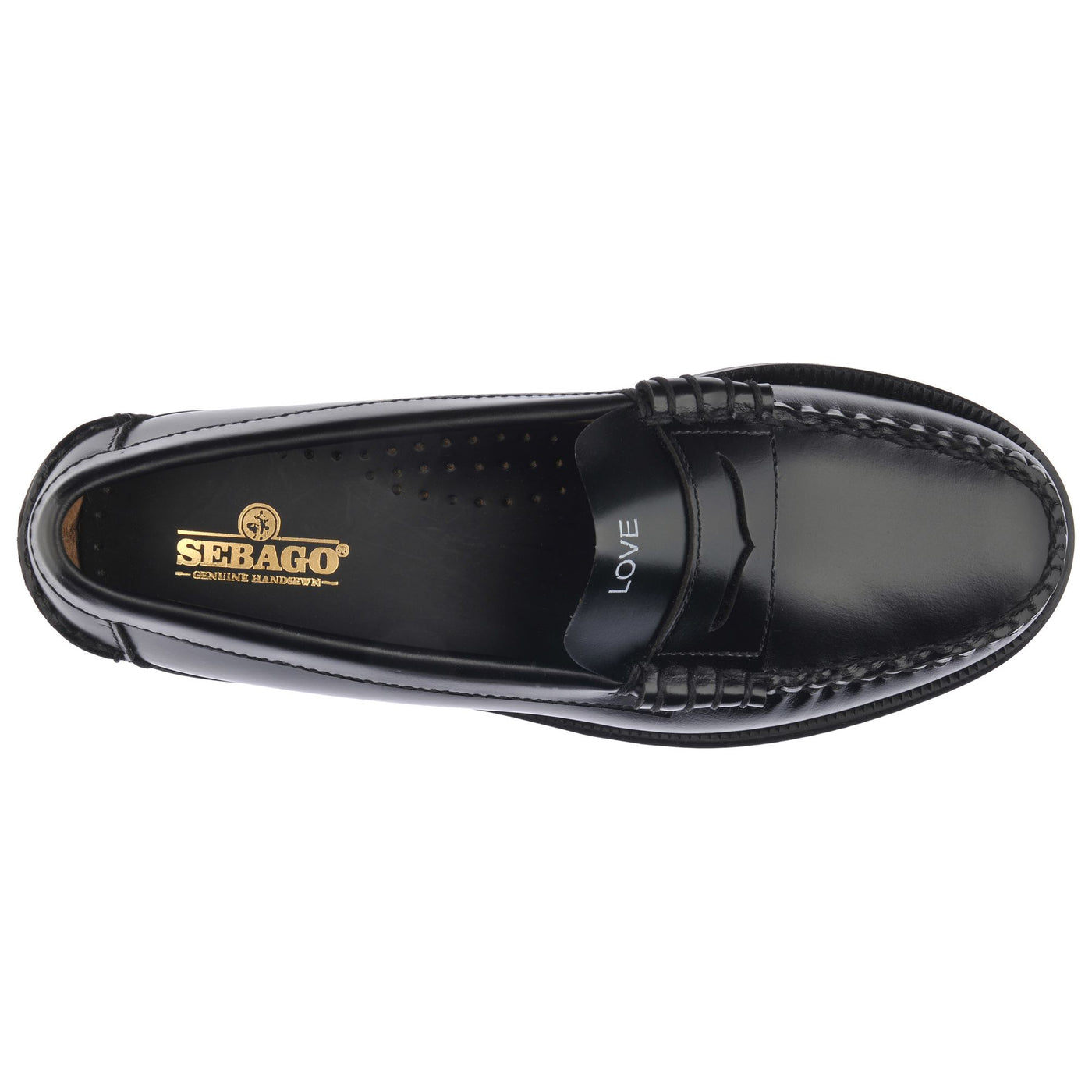 Moc Woman CLASSIC DAN TAG WOMAN Moccasin BLACK-WHITE LOVE-HATE Dressed Back (jpg Rgb)		