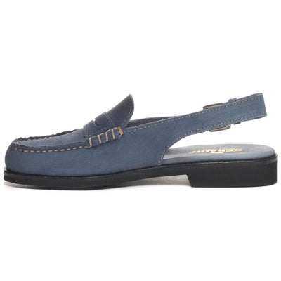 Moc Woman DAN SANDAL FLESH OUT PO WOMAN Moccasin LT BLUE Dressed Side (jpg Rgb)		