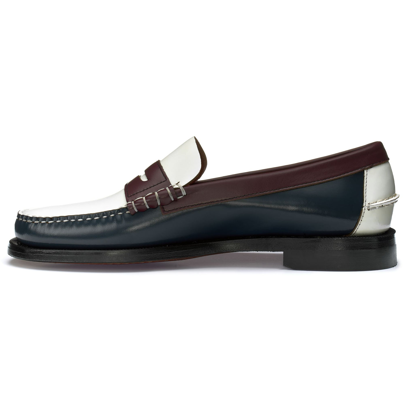 Moc Man DAN SPINNAKER Moccasin ROYAL BLUE- WHITE- GARNET- BLACK Dressed Side (jpg Rgb)		