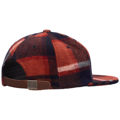 Headwear Unisex DEXTER Cap ORANGE-BLUE-WHITE-RED Dressed Front (jpg Rgb)	