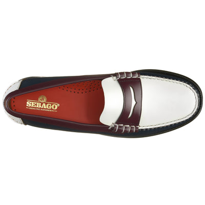 Moc Woman DAN SPINNAKER WOMAN Moccasin ROYAL BLUE- WHITE- GARNET- BLACK Dressed Back (jpg Rgb)		