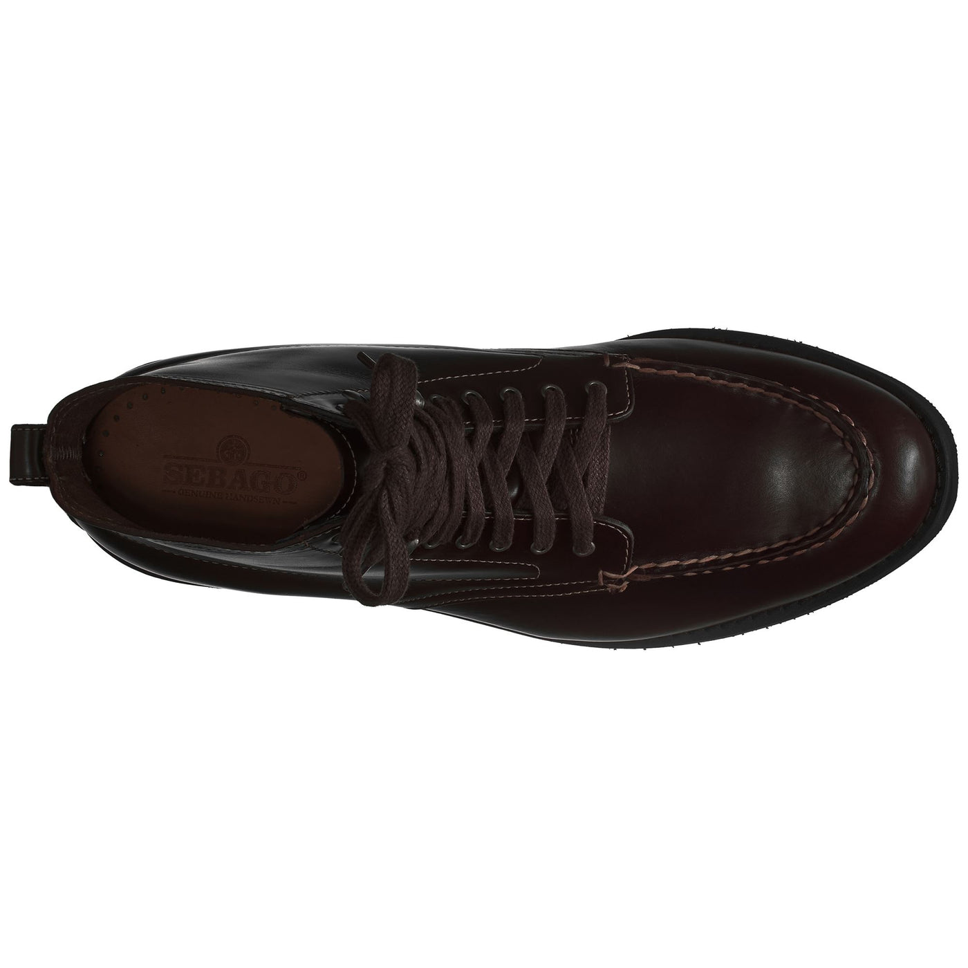 Ankle Boots Man YARMOUTH PULL UP Laced DK BROWN Dressed Back (jpg Rgb)		